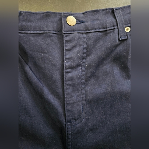 NWOT - Denim & Co Cotton Stretch w Waist Stretch Navy Play Pants - Size TL - Picture 3 of 7